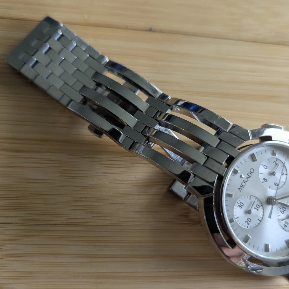 Movado Watch Silver Esperanza Chronograph
